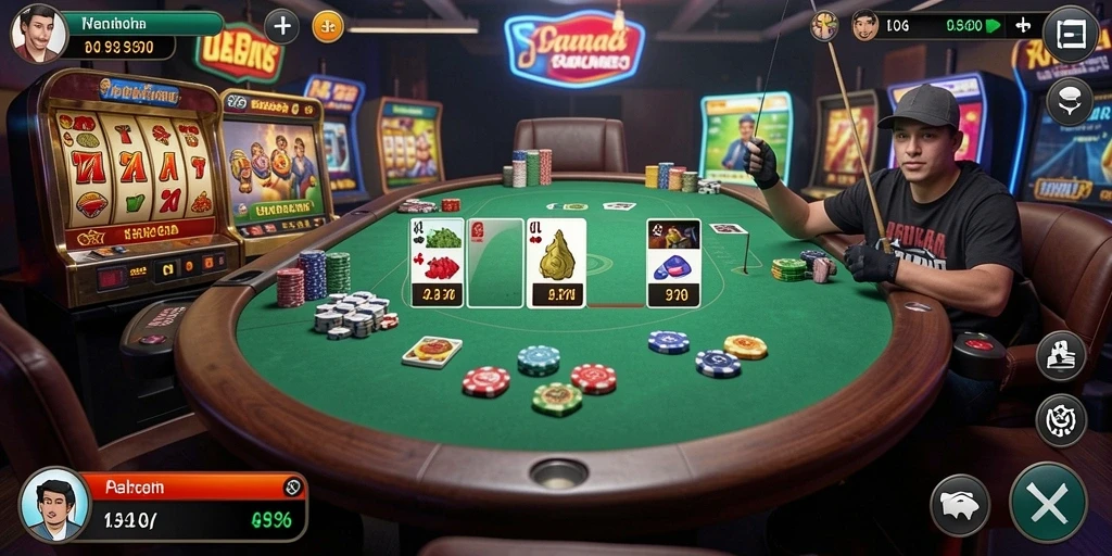 Screenshot karakter hero yang kuat dan berani.