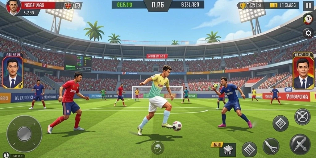 Tampilan awal permainan yang menarik dan penuh warna.