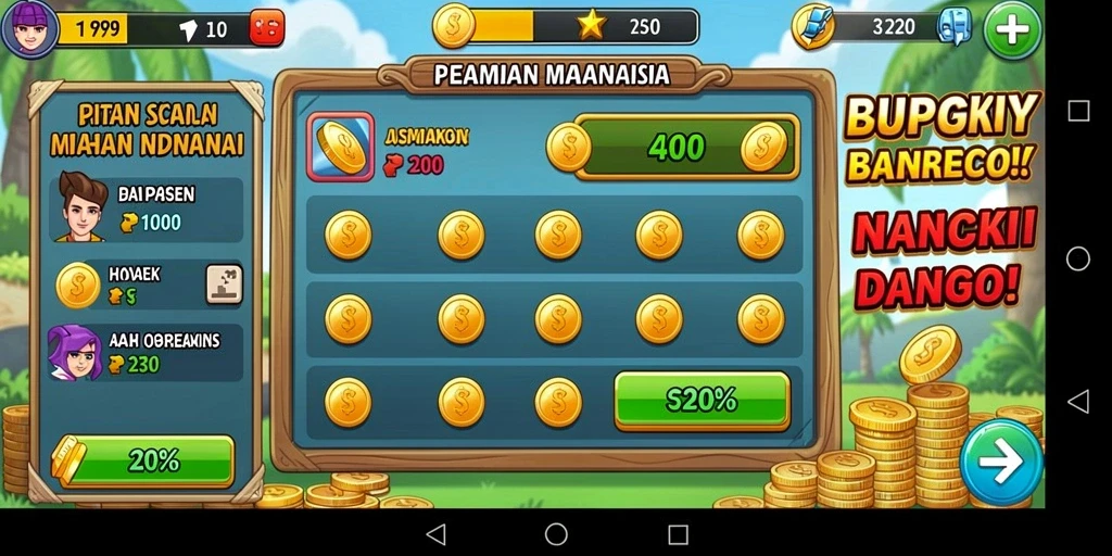 Screenshot menunjukkan tampilan permainan yang menarik dan interaktif.