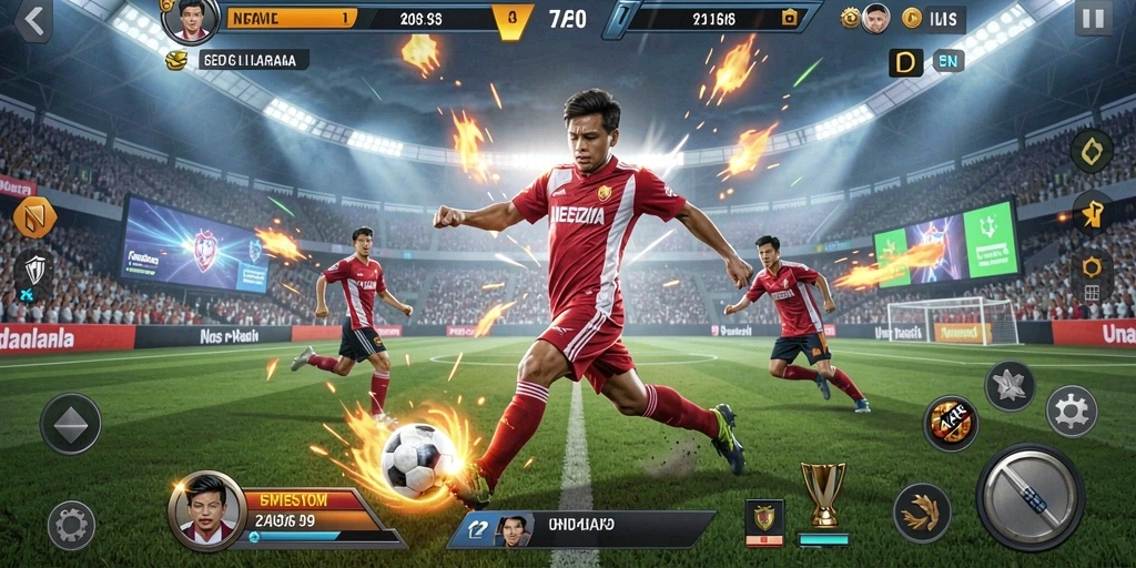 Tampilan grafis yang menakjubkan saat balapan.